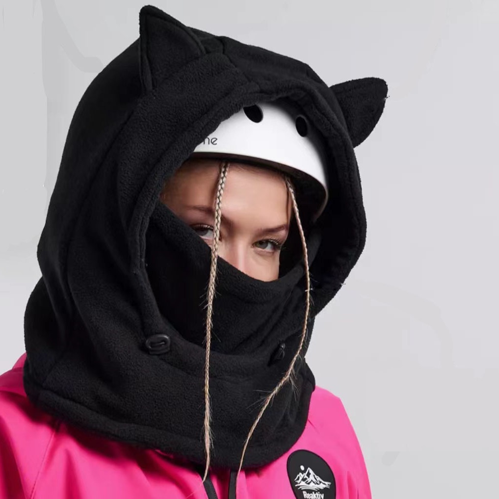 Aquatic Sports Hat - หมวกกันหนาวสำหรับกีฬากลางแจ้งและสกี - หมวกคลุมศีรษะกันลมกันน้ำสำหรับขี่มอเตอร์ไซค์ในสภาพอากาศหนาวเย็น หมวกกันหนาวแบบ unisex