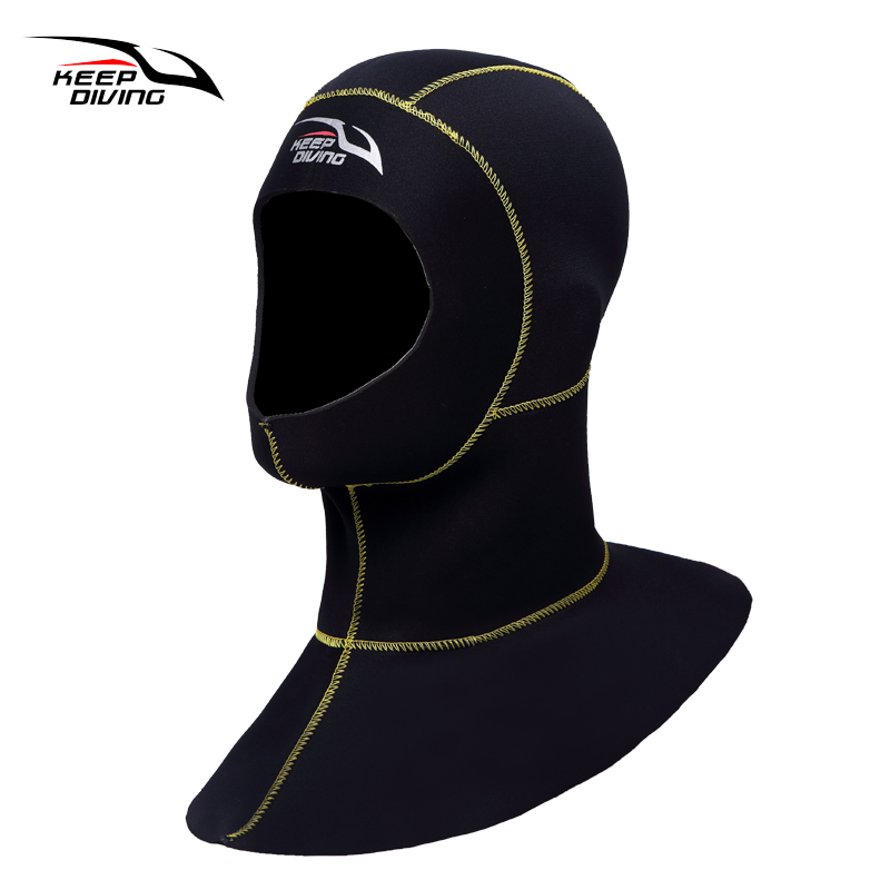 Wetsuit 3Mm Neoprene - 3mm Neoprene ดําน้ํา Hood ไหล่อุปกรณ์ดําน้ําดูปะการังหมวกหมวกฤดูหนาวว่ายน้ํา Wetsuit