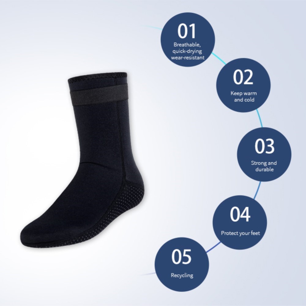ถุงเท้า Neoprene 3 มม.5 มม.ชุด - Wetsuit 3Mm Neoprene บทวิจารณ์และราคา