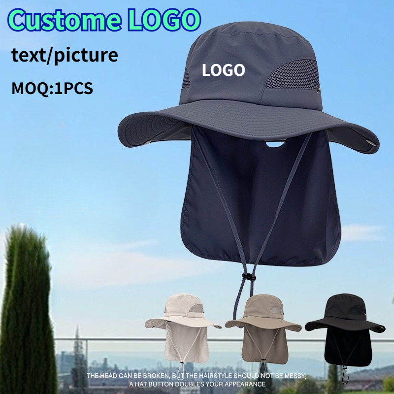 หมวกบักเก็ตปีกกว้างพิมพ์โลโก้ต - Aquatic Sports Hat บทวิจารณ์และราคา