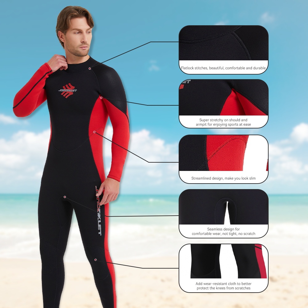 ผู้ชาย 3mm Neoprene ชุดดําน้ํา - Wetsuit 3Mm Neoprene บทวิจารณ์และราคา
